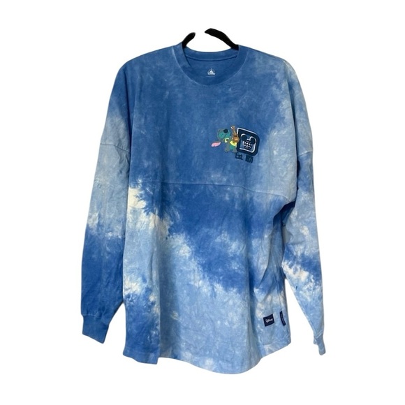 Disney Stitch Hawaiian Aloha Spirit Jersey Size Medium Cotton Long Sleeve - Picture 7 of 7